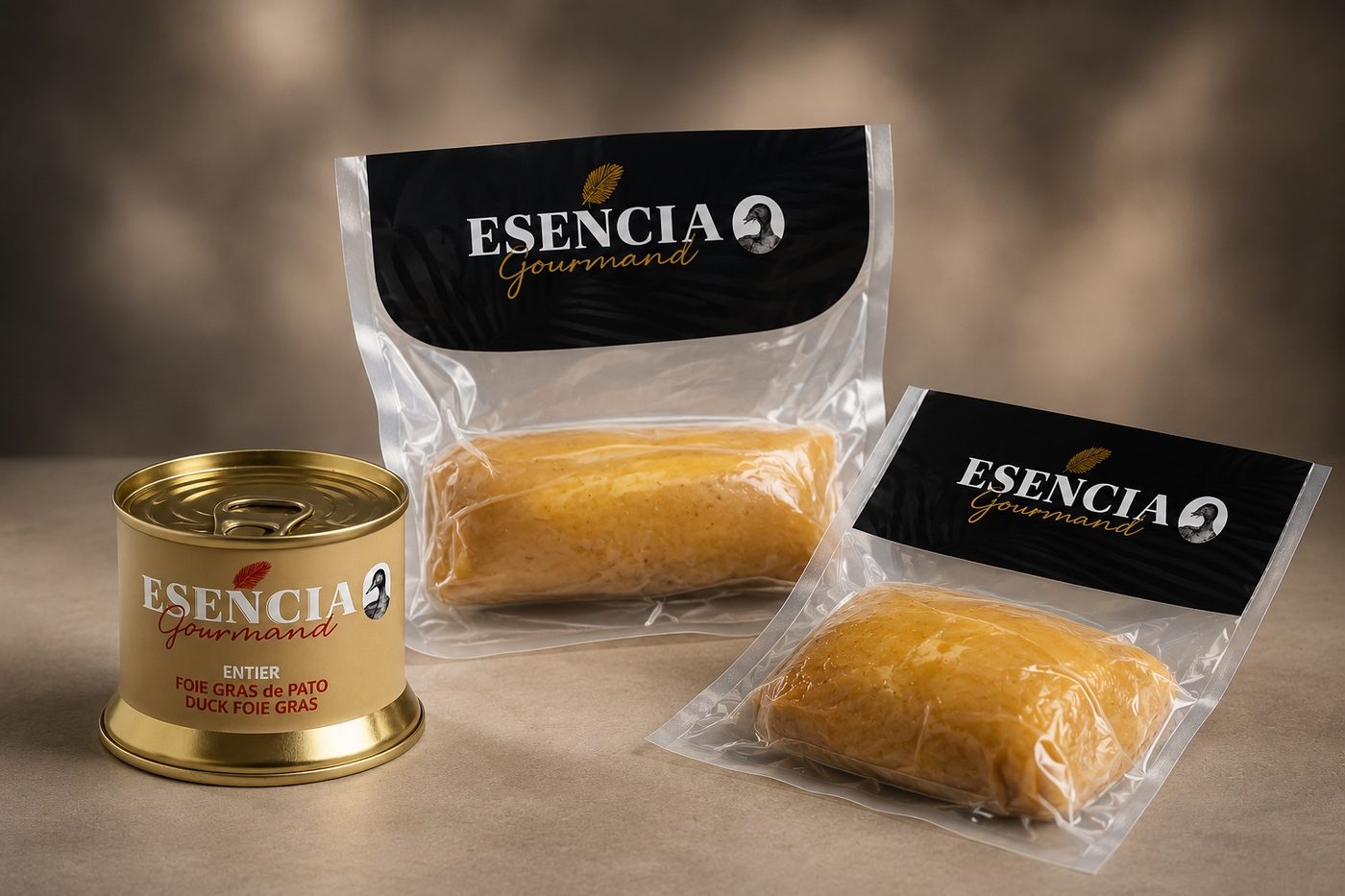 Productos Esencia Gourmand — Entier Foie Gras, semiconservas y conservas